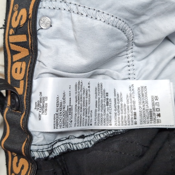 Levi's 510 Boys black jeans size 12 Reg - Picture 2 of 4